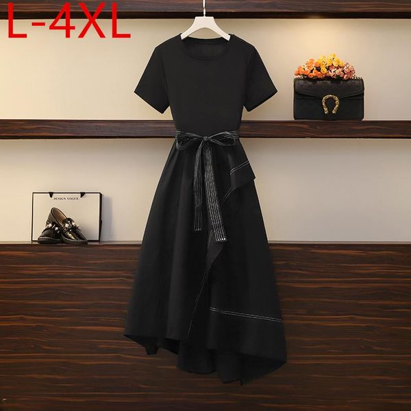 plus size dresses l-4xl dress for women 2021 summer short sleeve o-neck sashes draped asymmetrical large elegant female black
plus size dresses l-4xl dress for women 2021 summer short sleeve o-neck sashes draped asymmetrical large elegant female black