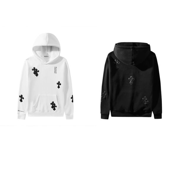 hearts/chrome hoodie brand leather cross men's women's leisure net red couple loose winter fashion br new hooded pullover and swea, Black
hearts/chrome hoodie brand leather cross men's women's leisure net red couple loose winter fashion br new hooded pullover and swea, Black