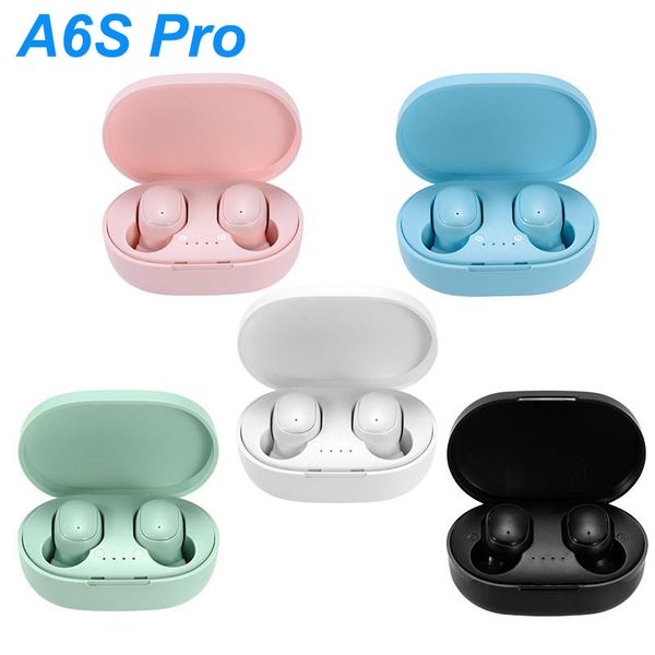 A6S Pro Wireless Bluetooth Earbuds with Charging Case, Noise Canceg Sport Headset for iPhone Samsung, 2024
