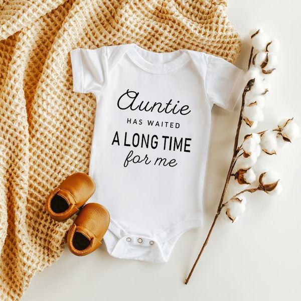 rompers auntie has wait a long time for me funny born baby bodysuits summer cotton boys girls outfit infant clothes, Blue
rompers auntie has wait a long time for me funny born baby bodysuits summer cotton boys girls outfit infant clothes, Blue