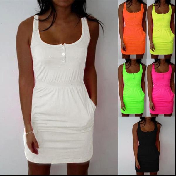 new women summer sleeveless mini beach dress plus size club wear knee length bodycon cotton solid short dress, Black;gray
new women summer sleeveless mini beach dress plus size club wear knee length bodycon cotton solid short dress, Black;gray