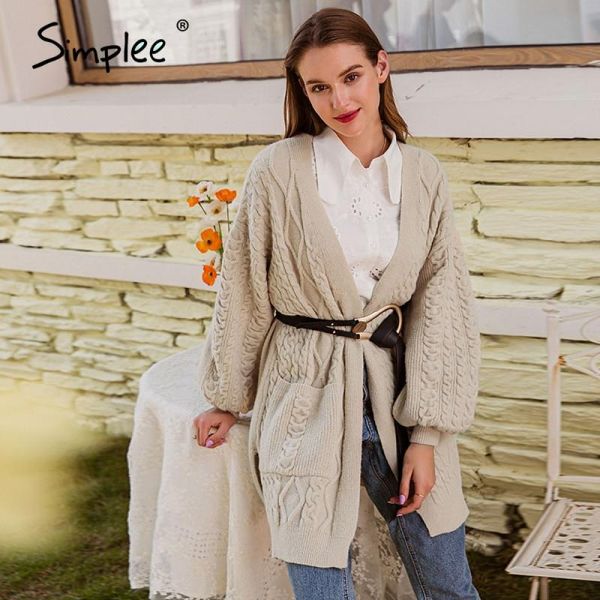 women's knits & tees simplee causal apricot autumn winter women cardigan elegant v-neck long sleeve knitted sweater fashion pocket stra, White
women's knits & tees simplee causal apricot autumn winter women cardigan elegant v-neck long sleeve knitted sweater fashion pocket stra, White