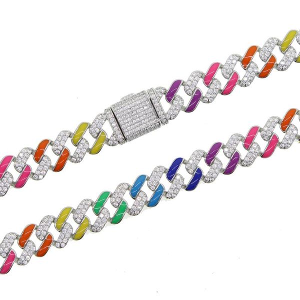 link, chain 2021 women bracelet summer selling 11mm hip hop colorful jewelry neon rainbow enamelmiami cuban link, Black
link, chain 2021 women bracelet summer selling 11mm hip hop colorful jewelry neon rainbow enamelmiami cuban link, Black