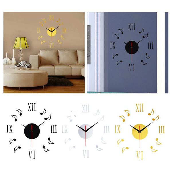 diy music note pattern wall clock 3d acrylic mirror sticker large size clock stickers living room background decal home decor
diy music note pattern wall clock 3d acrylic mirror sticker large size clock stickers living room background decal home decor