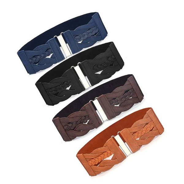 belts 4pcs mixed color expandable braided woven stretch buckle fashion elastic casual knitted pin, Black;brown
belts 4pcs mixed color expandable braided woven stretch buckle fashion elastic casual knitted pin, Black;brown