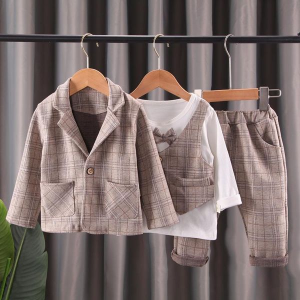 clothing sets 2021 fashion baby kid boy set plaid tie suits autumn spring children clothes kids 3pcs/sets, White
clothing sets 2021 fashion baby kid boy set plaid tie suits autumn spring children clothes kids 3pcs/sets, White