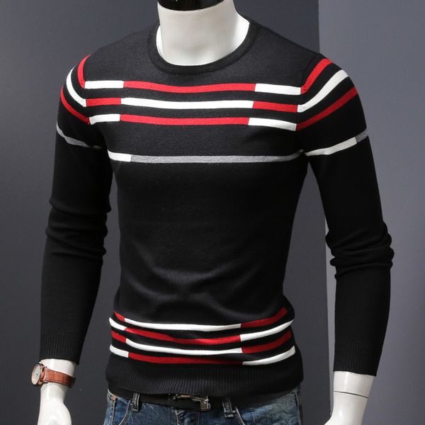 men's sweaters fashion striped knitted pullovers sweater men standard wool jersey oversized mens winter clothes mvag, White;black
men's sweaters fashion striped knitted pullovers sweater men standard wool jersey oversized mens winter clothes mvag, White;black