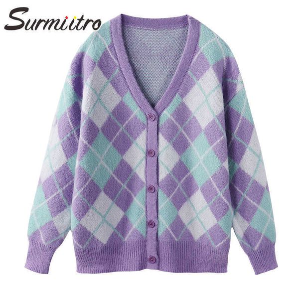 surmiitro oversized cardigan women autumn winter korean style plaid long sleeve sweater female knitted jacket coat knitwear 210712, White;black
surmiitro oversized cardigan women autumn winter korean style plaid long sleeve sweater female knitted jacket coat knitwear 210712, White;black