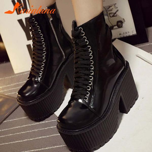 boots karin 2021 fashionable female shoes punk gothic cross-tied high platform square thick heels ankel zip up, Black
boots karin 2021 fashionable female shoes punk gothic cross-tied high platform square thick heels ankel zip up, Black
