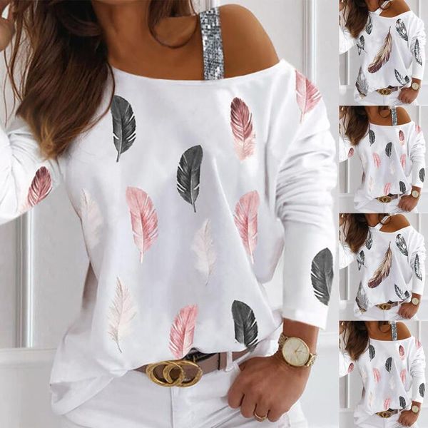 men's t-shirts women's fashion print loose shoulder casual long sleeve t-shirt blouse playera tee shirt femme, White;black
men's t-shirts women's fashion print loose shoulder casual long sleeve t-shirt blouse playera tee shirt femme, White;black
