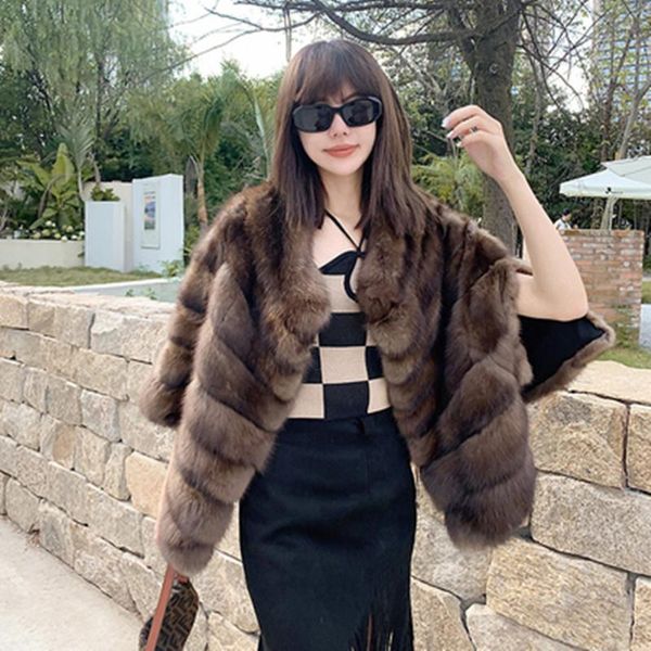 women's fur & faux 2021 autumn winter coat short stitching milk temperament cape shawl nine-point sleeve button overcoat xf693, Black
women's fur & faux 2021 autumn winter coat short stitching milk temperament cape shawl nine-point sleeve button overcoat xf693, Black