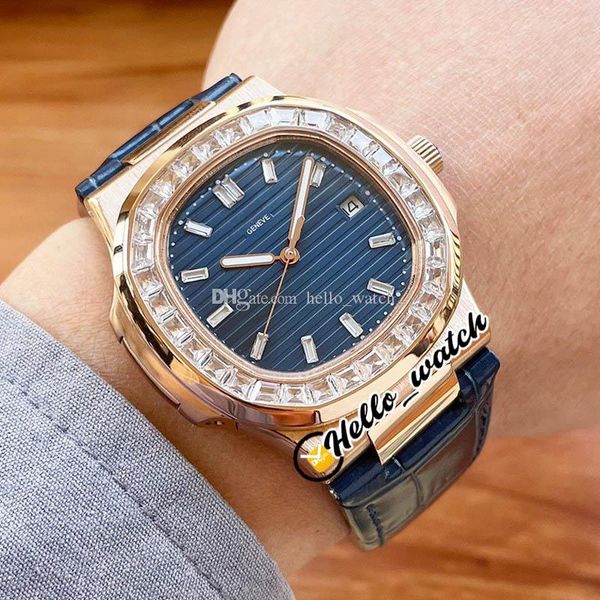 40mm new sport 5711/113p-01 5711 automatic mens watch blue texture dial diamond bezel rose gold case blue leather strap gents watches hello_, Slivery;brown
40mm new sport 5711/113p-01 5711 automatic mens watch blue texture dial diamond bezel rose gold case blue leather strap gents watches hello_, Slivery;brown
