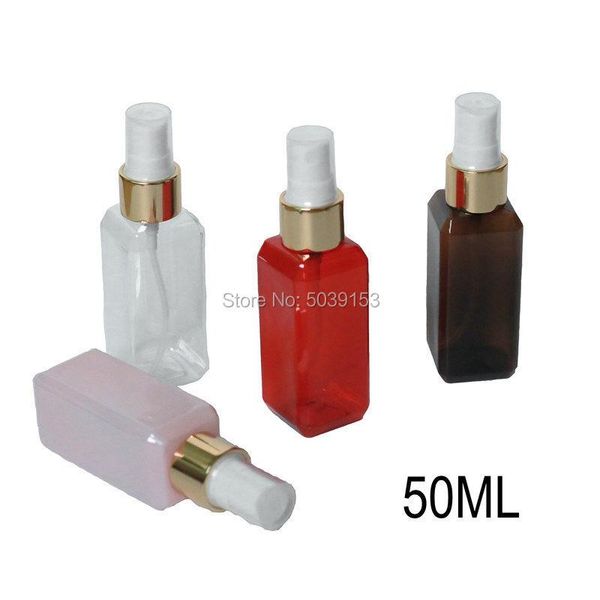 storage bottles & jars 50ml square transparent portable travel small empty spray plastic refillable cosmetic containers liquid organizer