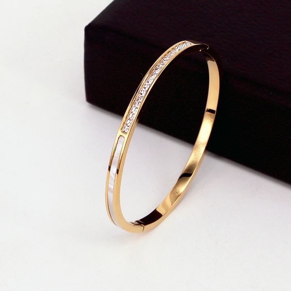 new stainless steel jewelry shell design square crystal bracelet women for love gift party wholesale bangle, Black
new stainless steel jewelry shell design square crystal bracelet women for love gift party wholesale bangle, Black