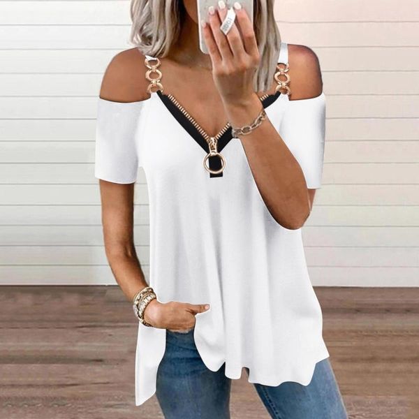 women's blouses & shirts blouse v neck short sleeve solid knit loose fitting women harajuku vetement femme 2021, White
women's blouses & shirts blouse v neck short sleeve solid knit loose fitting women harajuku vetement femme 2021, White