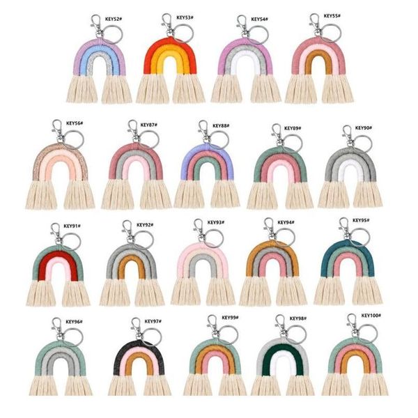 weaving rainbow keychains for women boho handmade key holder keyring macrame bag charm car jlljqu
weaving rainbow keychains for women boho handmade key holder keyring macrame bag charm car jlljqu