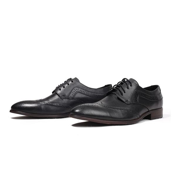 new genuine leather brogue carved dress shoes men handmade office business wedding shoes lace up formal oxfords mens shoes e21, Black
new genuine leather brogue carved dress shoes men handmade office business wedding shoes lace up formal oxfords mens shoes e21, Black