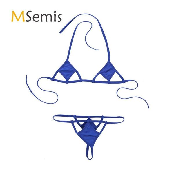 2pcs womens lingerie minimal cover mini micro bikini set halter neck self-tie bra with g-string briefs underwear
2pcs womens lingerie minimal cover mini micro bikini set halter neck self-tie bra with g-string briefs underwear