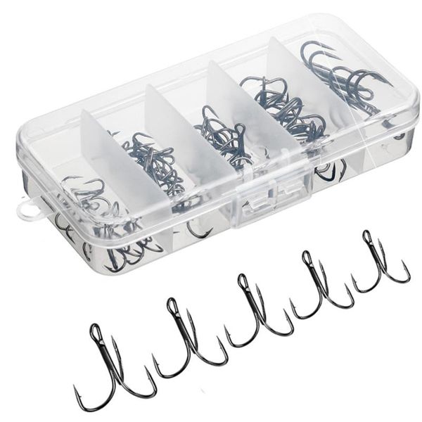 donql 45pcs/set treble fishing hooks super sharp solid treble hooks fishing tackle round dend triple sea bass hook
donql 45pcs/set treble fishing hooks super sharp solid treble hooks fishing tackle round dend triple sea bass hook