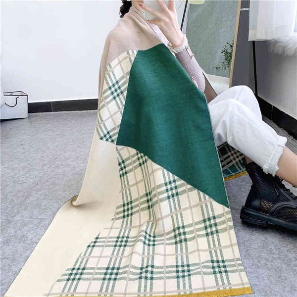 shawl south korea's imitation cashmere fashion women's cloak, autumn and winter dual-purpose thickened tassel plaid scarf, Blue;gray
shawl south korea's imitation cashmere fashion women's cloak, autumn and winter dual-purpose thickened tassel plaid scarf, Blue;gray