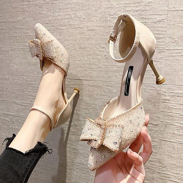 dress shoes women bling high heels pointed toe pumps 2021 summer bow ankle strap sandals crystal thin heel sandalias mujer 8974n, Black
dress shoes women bling high heels pointed toe pumps 2021 summer bow ankle strap sandals crystal thin heel sandalias mujer 8974n, Black