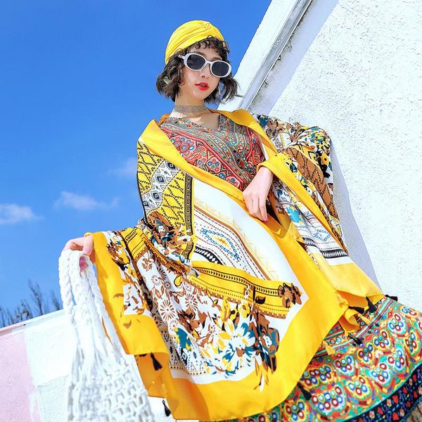 scarves jtvovo 2021 bohemian ethnic style women's scarf cotton linen summer beach sunscreen shawl tippet blanket accessories, Blue;gray
scarves jtvovo 2021 bohemian ethnic style women's scarf cotton linen summer beach sunscreen shawl tippet blanket accessories, Blue;gray