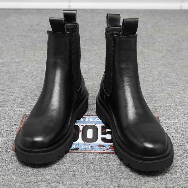 dress shoes autumn chelsea boots ankle high-style british casual upper-body leather military motorcycle men's in l39u, Black
dress shoes autumn chelsea boots ankle high-style british casual upper-body leather military motorcycle men's in l39u, Black