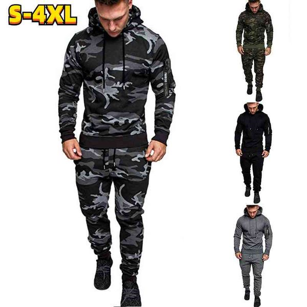 men's hoodies & sweatshirts fashion men 2 pieces suit long sleeve sports pullover autumn winter camouflage sweatshirt jackets s-4xl 4nj, Black
men's hoodies & sweatshirts fashion men 2 pieces suit long sleeve sports pullover autumn winter camouflage sweatshirt jackets s-4xl 4nj, Black