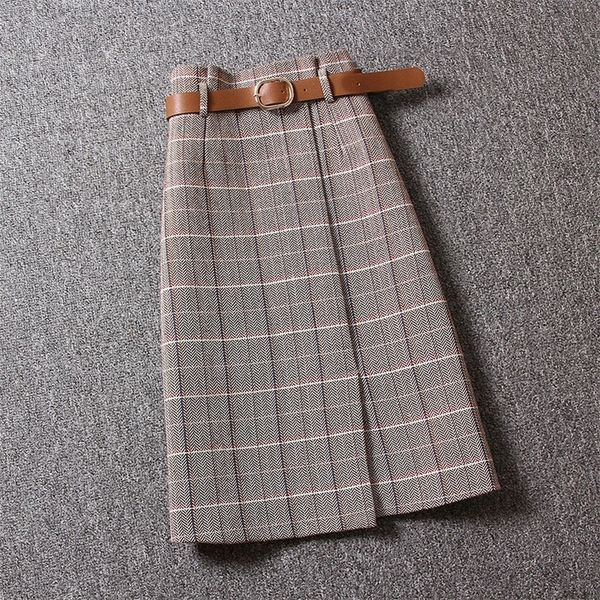 autumn women's vintage a line sheath skirt female high waist slim plaid sashes long skirts fashion skirts for women 210315, Black
autumn women's vintage a line sheath skirt female high waist slim plaid sashes long skirts fashion skirts for women 210315, Black