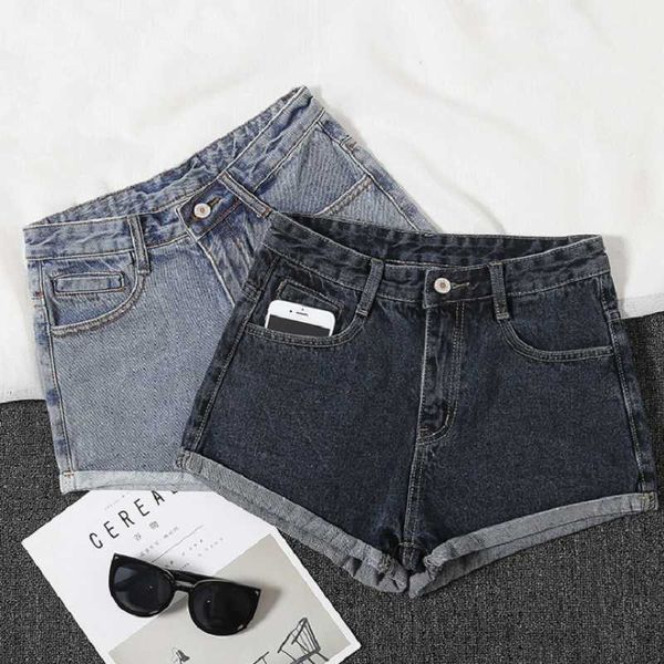 women's shorts bbk denim femme basic short solid color high waist crimping button loose jeans ins dark grey blue biycle yk, White;black
women's shorts bbk denim femme basic short solid color high waist crimping button loose jeans ins dark grey blue biycle yk, White;black