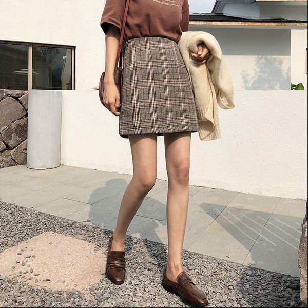 women fashion buttock woolen wild skirt 2021 new style plaid print skirts high waist skirts, Black
women fashion buttock woolen wild skirt 2021 new style plaid print skirts high waist skirts, Black