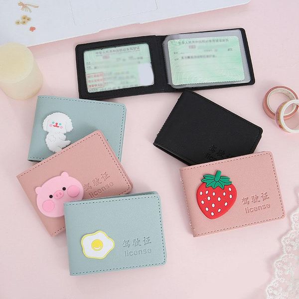 card holders cute cartoon holder driver license solid business holde cover documents folder wallet, Brown;gray
card holders cute cartoon holder driver license solid business holde cover documents folder wallet, Brown;gray