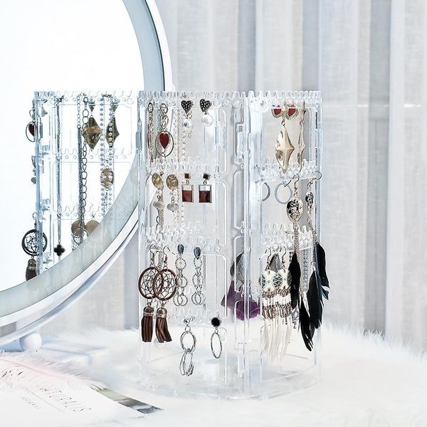 hooks & rails rotating earring holder stand clear earrings organizer acrylic jewelry storage display rack for bracelets necklaces
hooks & rails rotating earring holder stand clear earrings organizer acrylic jewelry storage display rack for bracelets necklaces