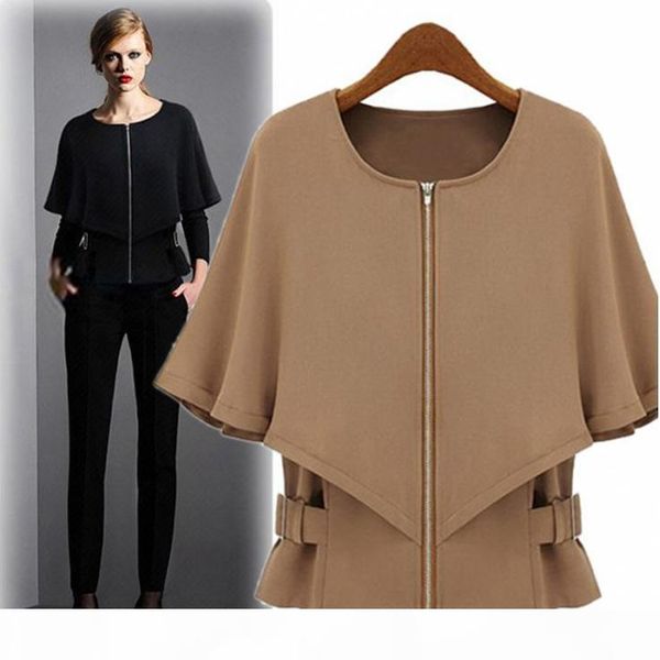 new spring jackets for women fashion collarless korean style coat jacket european round neck bat sleeve woman wholesale, Black;brown
new spring jackets for women fashion collarless korean style coat jacket european round neck bat sleeve woman wholesale, Black;brown