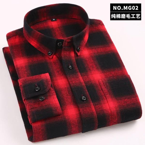 men's casual shirts high-grade cotton sanded plaid shirt long sleeve fashion couple dress women's korean youth trend shirt., White;black
men's casual shirts high-grade cotton sanded plaid shirt long sleeve fashion couple dress women's korean youth trend shirt., White;black