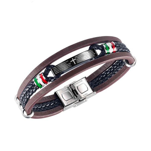 hand catenary opk jewelry fashion classic cross titanium steel bracelet woven multi-layer men's leather chain, Golden;silver
hand catenary opk jewelry fashion classic cross titanium steel bracelet woven multi-layer men's leather chain, Golden;silver