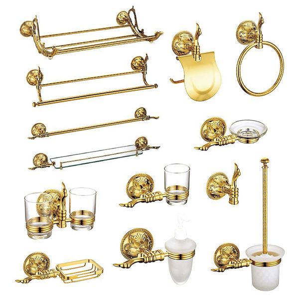 bath accessory set luxury gold bathroom accessories antique shelves towel bar toilet paper holder cup soap holders brush
bath accessory set luxury gold bathroom accessories antique shelves towel bar toilet paper holder cup soap holders brush