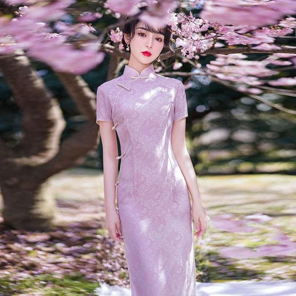 ethnic clothing summer products in 2021 retro young girl's purplesimple elegant and thin modified cheongsam women's long style chi, Red
ethnic clothing summer products in 2021 retro young girl's purplesimple elegant and thin modified cheongsam women's long style chi, Red
