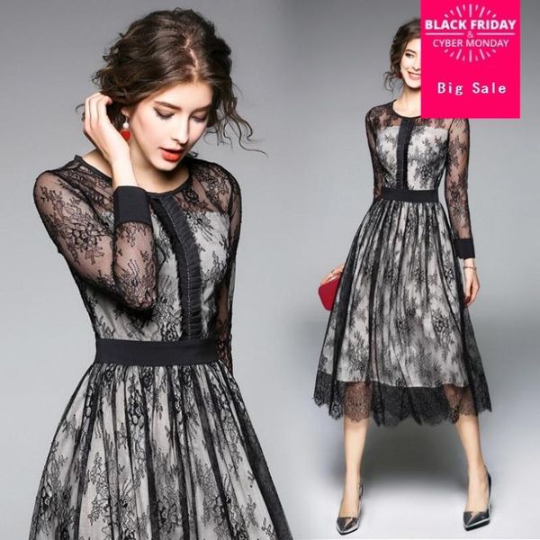 casual dresses european station vogue high-end lace a-line dress female 2021 summer fashion slim was thin hollow out long sleeve l703, Black;gray
casual dresses european station vogue high-end lace a-line dress female 2021 summer fashion slim was thin hollow out long sleeve l703, Black;gray