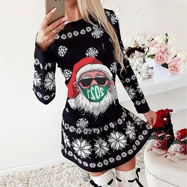 casual dresses christmas for women santa printed long sleeve bodycon dress holiday fashion xmas party mini vestido, Black;gray
casual dresses christmas for women santa printed long sleeve bodycon dress holiday fashion xmas party mini vestido, Black;gray