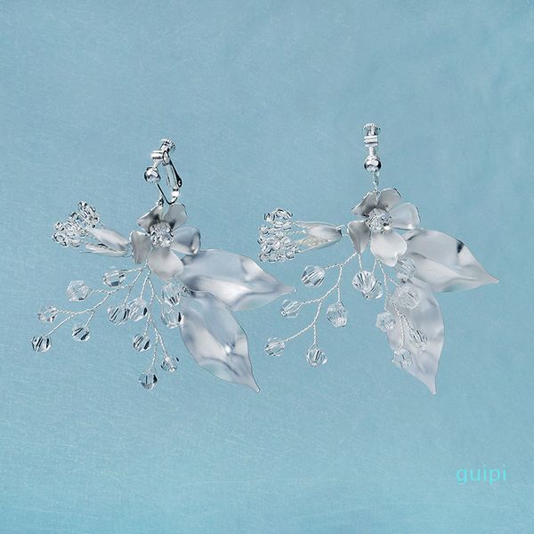 fshion lef crystl clip on errings for women sier color wedding ccessories luxury prty jewelry bridesmid gift, Silver
fshion lef crystl clip on errings for women sier color wedding ccessories luxury prty jewelry bridesmid gift, Silver