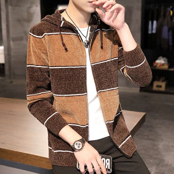 2021men's hooded striped fashion casual zipper knitted sweater long sleeve hat shirt, White;black
2021men's hooded striped fashion casual zipper knitted sweater long sleeve hat shirt, White;black