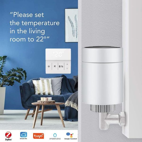 smart home control tuya zigbee radiator actuator trv programmable thermostatic valve temperature controller support alexa
smart home control tuya zigbee radiator actuator trv programmable thermostatic valve temperature controller support alexa