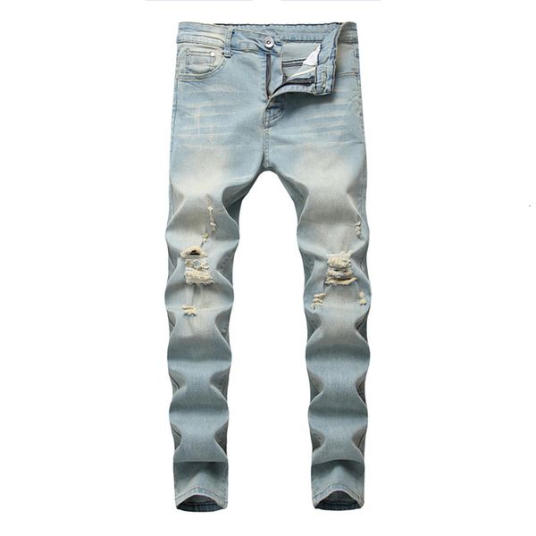 new european american ripped men conquerors teen male harun slender jeans broek casual streetwear, Blue
new european american ripped men conquerors teen male harun slender jeans broek casual streetwear, Blue