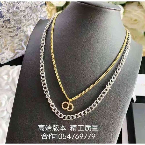 2021 luxury designer jewelry necklace / new style letter double layer women's fashion necklace, Silver
2021 luxury designer jewelry necklace / new style letter double layer women's fashion necklace, Silver