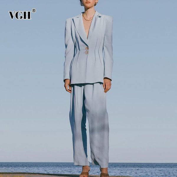 women's two piece pants vgh minimalist casual set for women notched collar tunic blazer high waist wide leg female sets 2021 spring, White
women's two piece pants vgh minimalist casual set for women notched collar tunic blazer high waist wide leg female sets 2021 spring, White