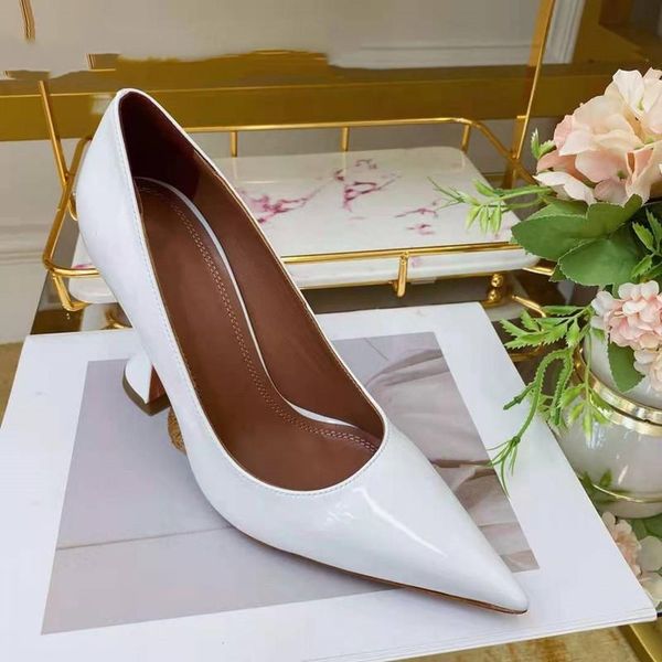 dress shoes 2021 spring and autumn women's high heels shallow mouth pointed-toe, Black