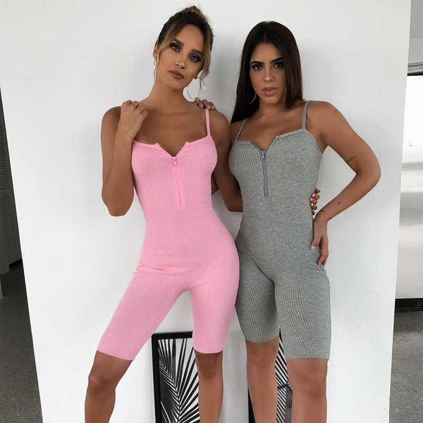 women's jumpsuits & rompers designer camisole low-cut zipper v neck sport slim ladies clothing summer w rfs8, Black;white
women's jumpsuits & rompers designer camisole low-cut zipper v neck sport slim ladies clothing summer w rfs8, Black;white