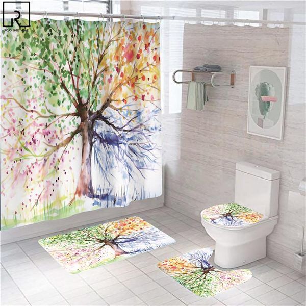 shower curtains colorful tree curtain toilet seat cover polyester fabric bath mat set floor rugs home nature bathroom decor
shower curtains colorful tree curtain toilet seat cover polyester fabric bath mat set floor rugs home nature bathroom decor