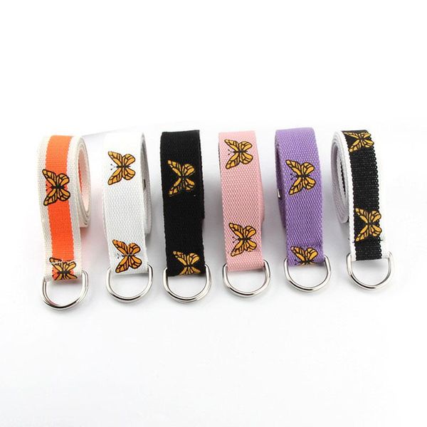 belts hiphop punk style double-loop buckle belt for women fashion butterfly printed canvas waist strap female jeans trouser waistband, Black;brown
belts hiphop punk style double-loop buckle belt for women fashion butterfly printed canvas waist strap female jeans trouser waistband, Black;brown